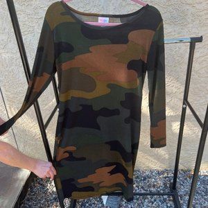 LulaRoe camo dress in large.